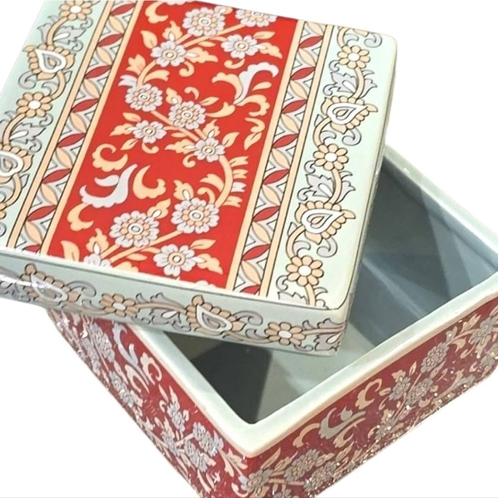At Home Cloisonne Glass‎ Decorative Trinket Box
